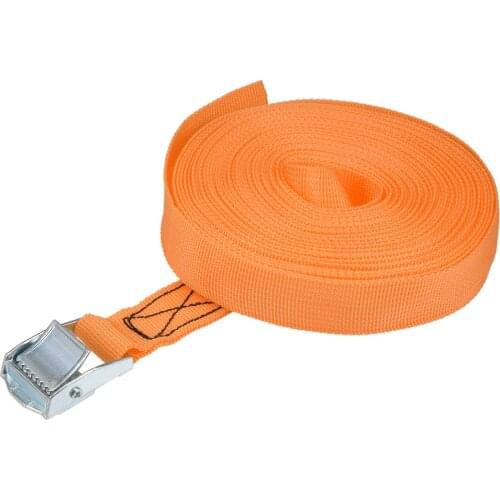 Uxcell 10M x 25mm Lashing Strap Cargo Tie Down Straps with Cam Lock Buckle 250Kg Work Load, Orange