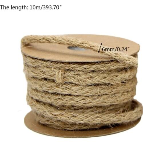 10m DIY Craft Vintage Natural Jute Twine Rope String Cord Wedding Party Burlap