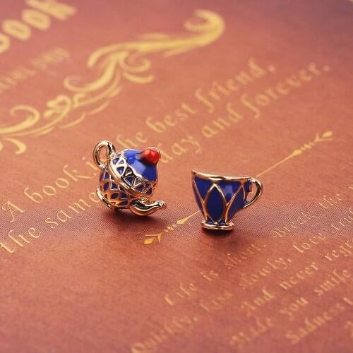 Cute Fashion Stud Earring Women Enamel Teapot Teacup Handmade Charming Date Gift Jewelry