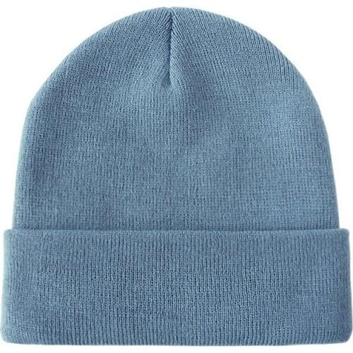 Women Winter Warm Fashion Caps Casual solid beanie Colorful Thermal Hats Winter Knitted Caps