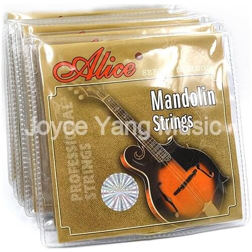 10 Sets of Alice AM04 Mandolin Strings Plated Steel&Coated Copper Wound Strings 1st-4th 010-034 Free Shipping Wholesales