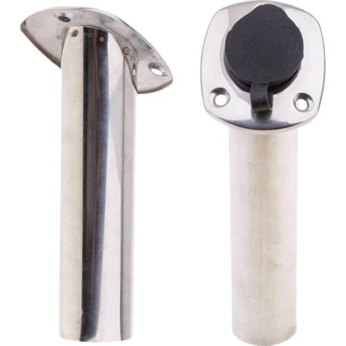 2pcs Boat Flush Mount Rod Holder Stainless Steel Fishing Rod Pod 30 Degree