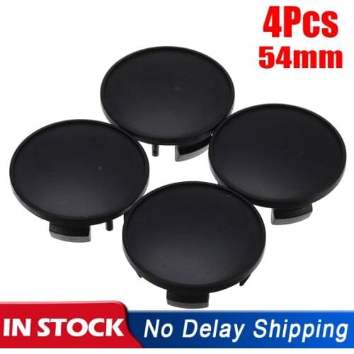 4 Pcs/Set 54mm Universal Black Car Wheel Center Hub Caps Wheel Center Cover Tyre Rim Hub Emblem Bandages