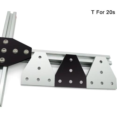 8pcs 5 Hole 90 Degree Joint Board Plate Corner Angle Bracket Connection Joint Strip for 2020 Aluminum Profile 3D Printer Frame