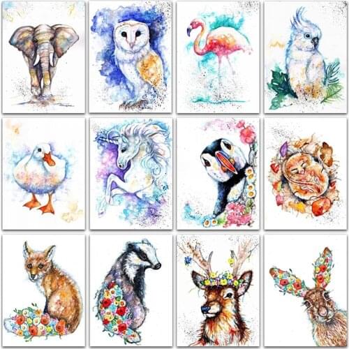5D DIY Diamond Painting animals Flamingo fox Elephant rabbit Full Square&Round Diamond mosaic embroidery Cross stitch home decor