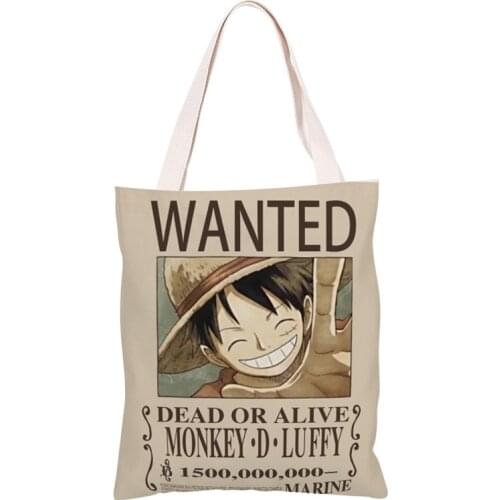 Anime One Piece Monkey D Luffy Cosplay prop Shopping bags shoulder bag Model student Lunch bag toys Gift