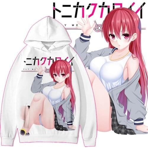 Anime Tonikaku Kawaii Nasa Yuzaki Hoodie TONIKAWA: Over the Moon For You Clothing Men Women Coat Jacket Cosplay Sweatshirts