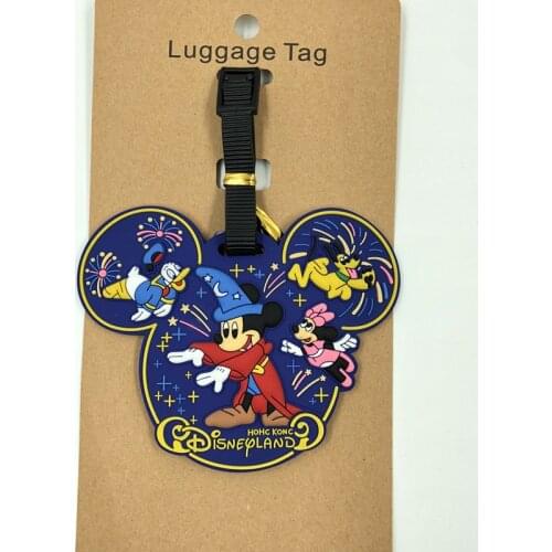 Disney cartoon Mickey Mouse travel luggage tag Minnie Suitcase ID Addres Holder Baggage Boarding pass Tag portable label pendant