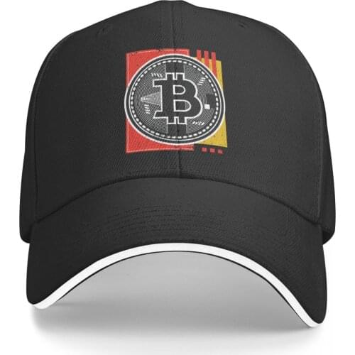 Bitcoin Gift Shirt Money Cryptocurrency Promo Mens and Womens hat Print Anime Golf sun Novelty hats