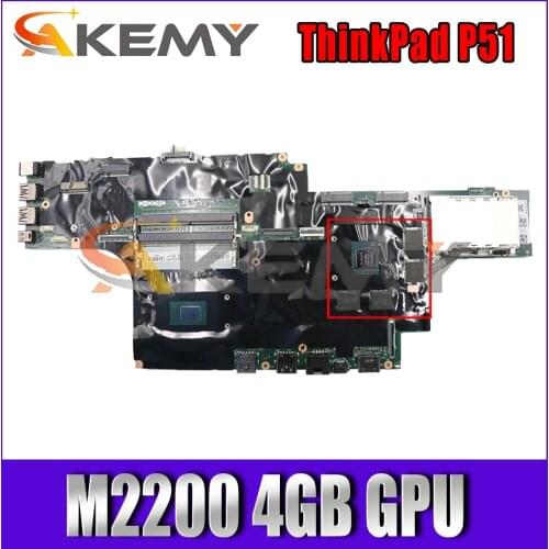 For Lenovo ThinkPad P51 laptop Mainboard with i7-7820HQ CPU M2200 4GB GPU tested 100% working FRU 01AV373 01AV363