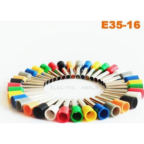 E35-16 Tube Insulated cord end terminals Cable Connector wire terminals Insulating Crimp wire Connector