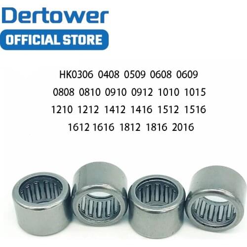 10Pcs HK0306 04 05 06 08 09 10 12 14 15 16 18 20 Drawn Cup Type Needle Roller Bearing High Quality