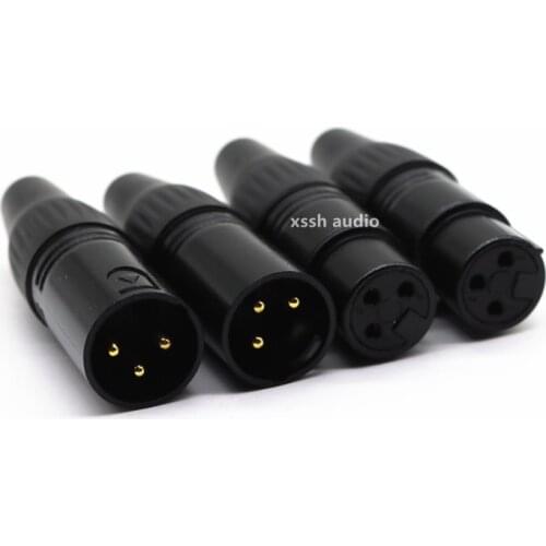 3Pin gold XLR Male to Female Microphone Extension Cable Microphone Cables Plug Audio Socket MIC Audio Connector Adapter