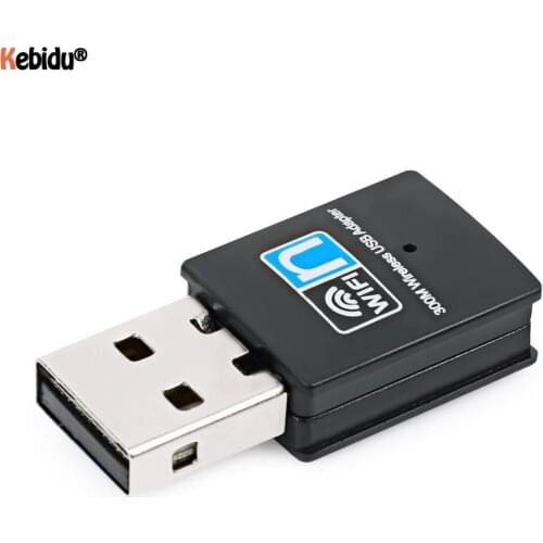 Kebidu High Speed 2.4G Mini WiFi Adapter USB2.0 WiFi Adapter Receiver 300Mbps Network Card Transmitter For PC Laptop