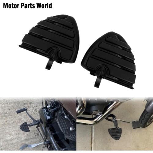 Motorcycle Male Mount Foot Rests Wing Style Black Footpegs Pedal For Harley Touring Electra Glide Dyna Fat Boy Softail Sportster