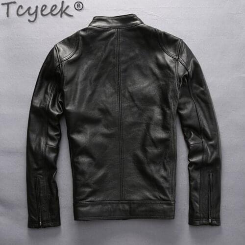 Size Plus 88XL Natural Genuine Leather Jacket Men Motorcycle Streetwear 200% Real Cow Leather Coat Male Winter Coats Cloth