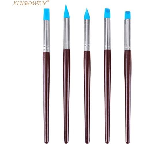 Soft tip 5 piece set of de-marking modification pen, silicone pen, soft clay clay fingerprint removal multi-purpose soft clay