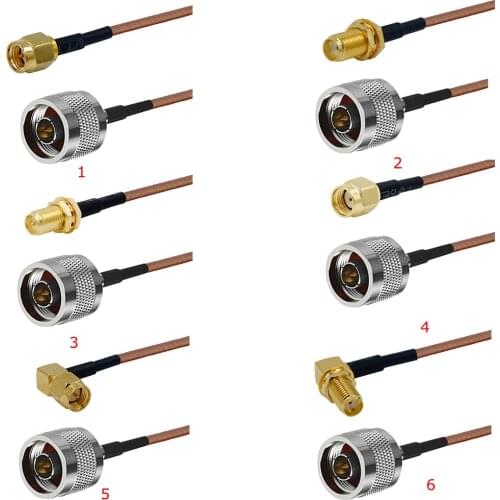 N Type Male to SMA Male Female RG316 50 ohm Coax Cable Pigtail jumper Pick Your Length High Quality