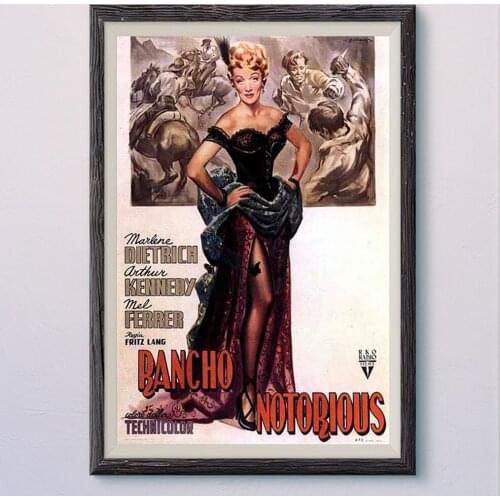 N278 RANCHO NOTORIOUS (3) Vintage Classic Movie Wall Silk Cloth HD Poster Art Home Decoration Gift