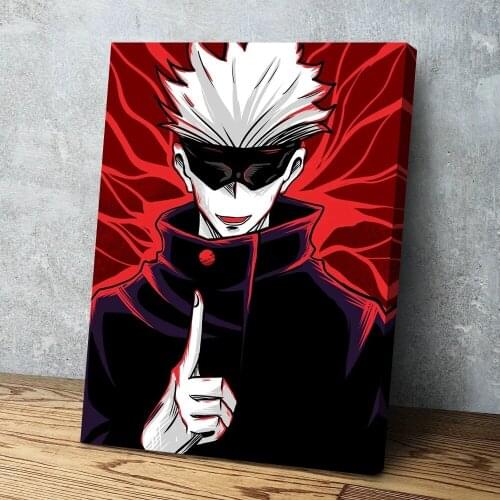 Canvas Prints Poster Wall Art Jujutsu Kaisen Anime Handsome Boy Painting Living Room Pictures Home Decor Cuadros Modular Frame