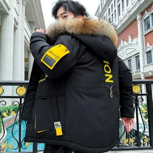 2020 New Winter Jacket Men Padded Parka Man Winter Coat Artificial Fur Big Pockets Short Thick Parkas Snowjacket Plus Size