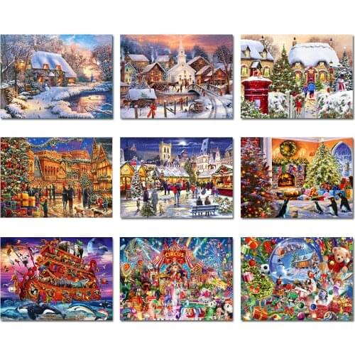 MUXUN 5D Diy New Est Christmas Diamond Paintings Full Drill Snow Santa Truck Embroidery Cross Stitch Art Diamond Painting Kerst