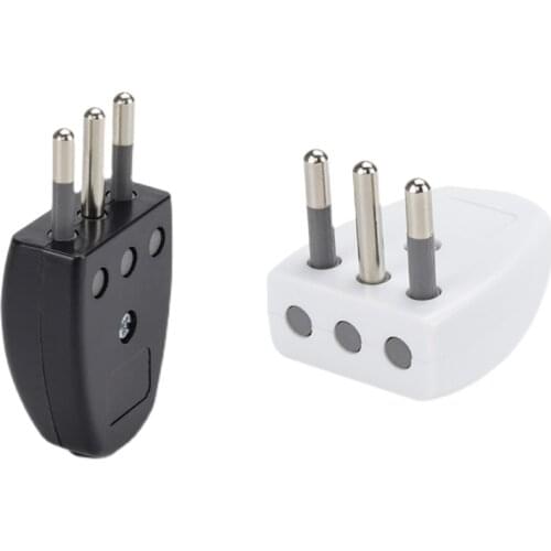 New detachable Elbow wiring docking EU male power plug italy removable 90 angle convert plug connector type L 10A white black