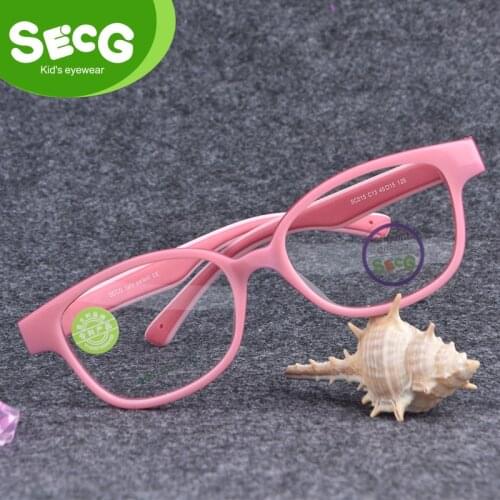 SECG Detachable Round Kids Optical Frame Children Frames Spectacles Food Grade Material Retainer Strap Prescription Lunettes