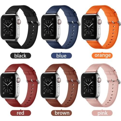 Litchi pattern For apple watch strap 38mm or 40mm,42mm or 44mm leather watch strap fashion for apple watch series 1/2/3/4/5