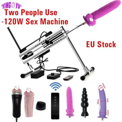 2021 Sex Machine Masturbation Big Dildo Vibrators Vagina Anal Anal Sex Toys For Women Men Support 2 People Adult Love Machine