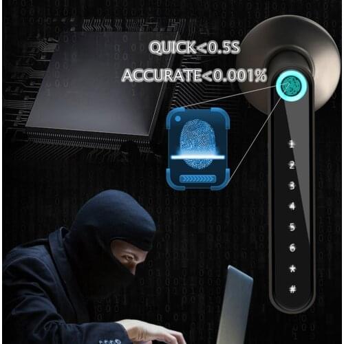 Spherical Smart Lock Fingerprint Door Lock Smart Wireless Password Handle Lock APP Unlock Keyless Entry