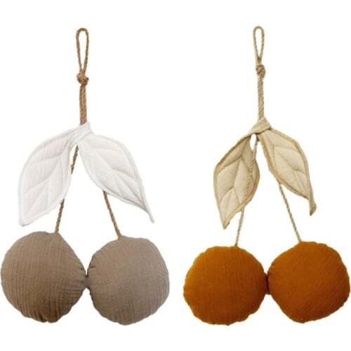 Cute Cherry Wall Hanging Ornaments Cotton Kids Room Nordic Style Hanging Decorations Baby Bedroom Home Party Decor