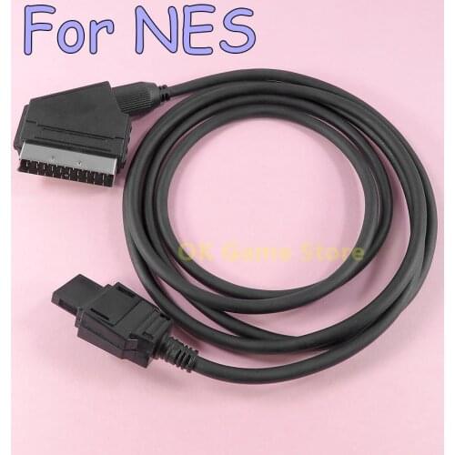 8pcs/lot Replacement 1.8m RGB AV Scart Cable Cables RGB Connect Cable for NES Scart Audio Video Av Cable