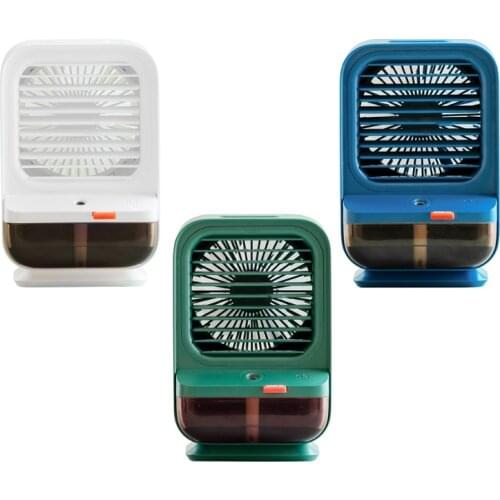 Water-cooled Air Conditioner Fan Personal Desk Air Cooler Fan 200ML Water Tank Evaporative Humidifier USB Rechargeabl Retailsale