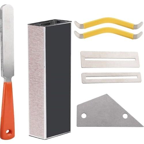 1 Set Guitar Fret Polishing File Leveling Tool Electric Bass Acoustic Guitar Fretboard Guard Protector Luthier Repair Tools