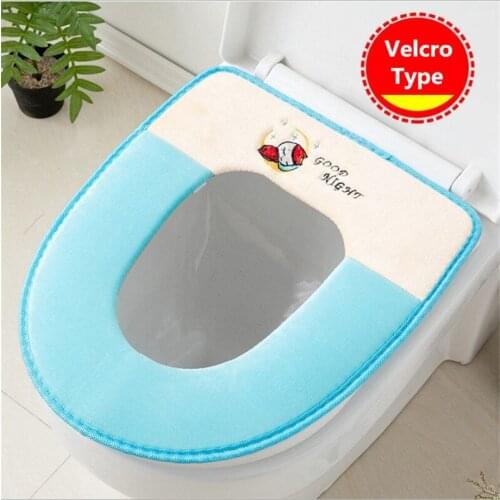 1 Piece Patchwork Toilet Seat Cover Soft Washable Toilet Seat Cushion Sitting Cover For Bathroom Toilet Accessories Home Decor