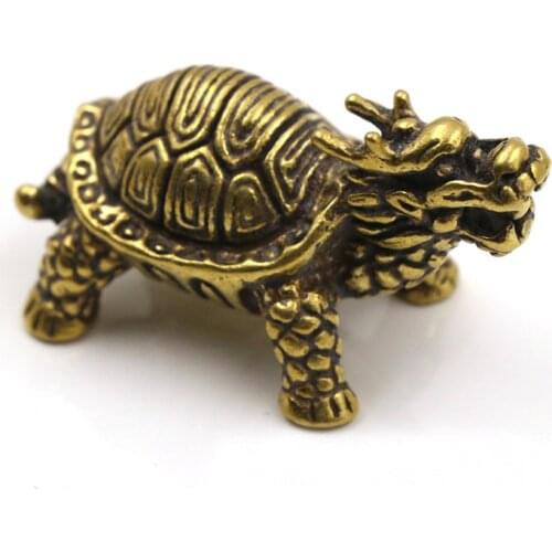 1pcs Vintage Brass Turtle dragon Head Pendant charms Keyring Garment Bag Gifts leather bag wallet chain diy decoration