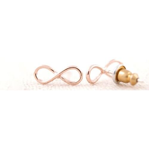 Small Wholesale 10pairs Fashion Simple Infinity Earrings Sideway Number Eight Stud Earring For Women Girls