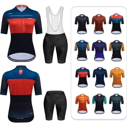 2021 Professional Raudax Cycling Clothing Ropa Ciclismo Mujer Short Sleeve Cycling Jersey Set Mtb Bike Uniforme Maillot Ciclismo