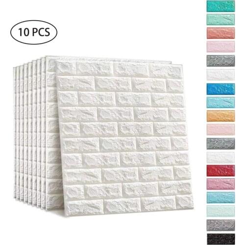 3D Wall Wallpaper Brick Wallpaper Sticker Mural Self Adhesive Decorative Removable Waterproof for Home Kitchen Living Room Moder