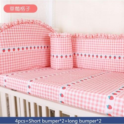 Cute Animal Print Cotton Baby Bed Bumper Set Kids Crib Around Cushions Childrens Cot Protector Pillows Baby Bed Suppplies