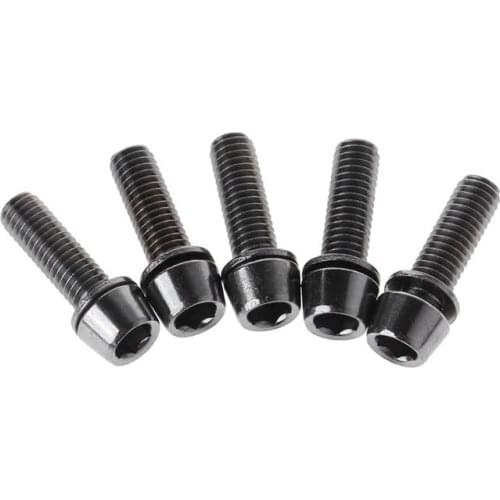5pcs Bicycle Screw M5x20mm / M6x20mm With Spacer Stem Riser Parts MTB Road Bike W20