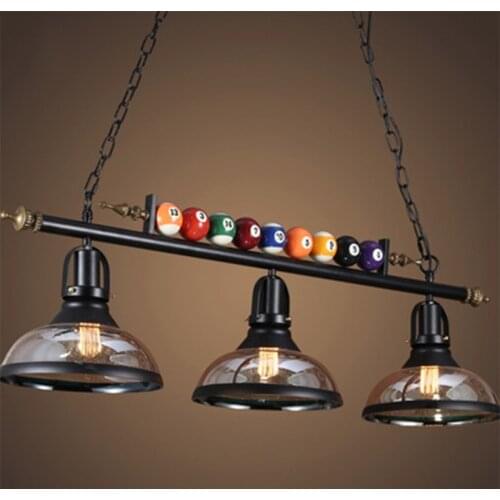 American Rural loft retro industrial dining table pendant lights bar restaurant billiard table pendant lamps
