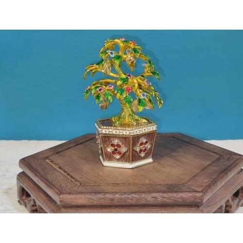 Bonsai Blossom Tree Trinket Box Ring Jewelry Keepsake Box Tree Bejeweled Collectible Trinket Jewelry Box