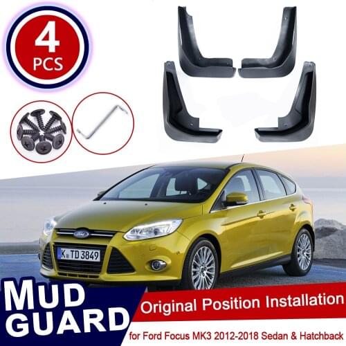 For Ford Focus 3 MK3 2011~2018 Car Mud Flaps Front Rear Mudguard Splash Guards Fender Mudflaps 2012 2013 2014 2015 2016 2017