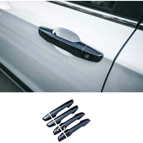 For Honda CRV CR-V 2017 2018-2021 Carbon Fiber Outside Door Handle Cover Trim 8PCS Car modification Auto parts