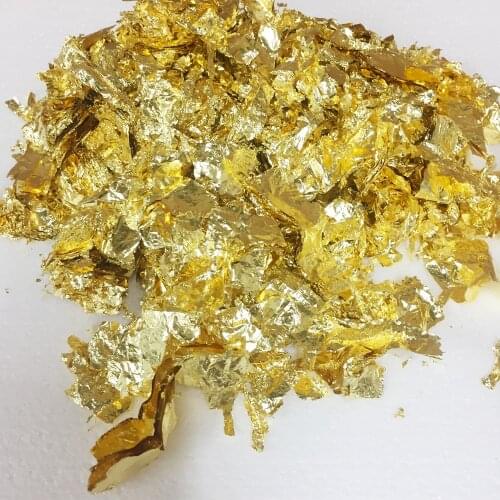 GOLDBURG 1 Kilogram Copper Leaf Flake Color 2.5 Leaf Aluminum Leaf - Fragment of Imitation Gold Leaf Silver Foil for Gilding