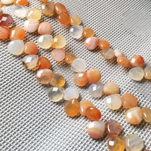 Natural stone Faceted Water drop shape loose beads Red Agates Crystal string bead For jewelry making DIY bracelet necklace