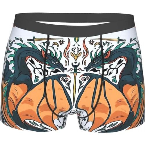 Book of Dragons Stoker Short Film Dragon Fire Underpants Homme Panties Male Underwear Sexy Shorts Boxer Briefs
