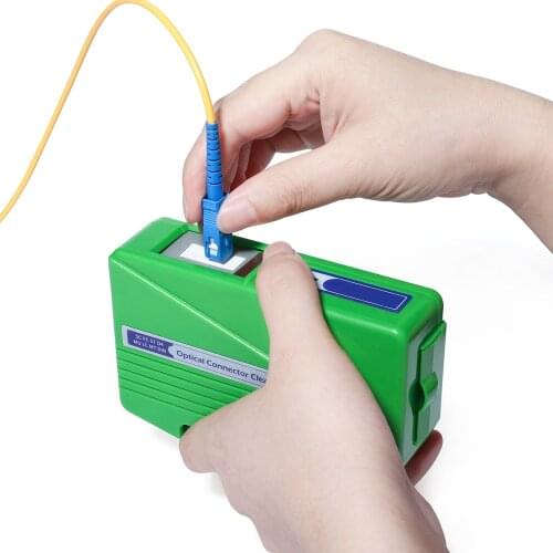 Fiber cleaning box, fiber wiping tool, patch cord pigtail cleaner, fiber end face cleaning tool, 500 times